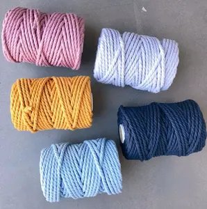 Free Samples Wholesale 4mm 3 Strand Twisted 100% Cotton rope