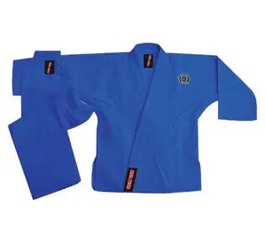 Uniforme personnalisé bleu unisexe Judo Gi pour les nourrissons et les tout-petits 100% coton Arts martiaux porter 950 grammes simple V - Product Image 1
