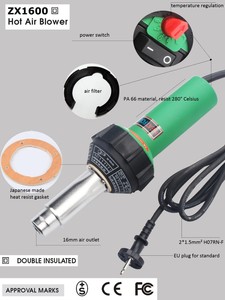 HEATFOUNDER-<span class=keywords><strong>pistola</strong></span> de aire caliente de 1600W, <span class=keywords><strong>pistola</strong></span> de calor de PVC, soldador de plástico de mano, <span class=keywords><strong>pistola</strong></span> de calefacción - Product Image 5