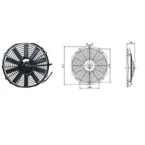 12 Inch Straight Blade Universal Auto AC Electric Cooling Fan Car Fan For Radiator