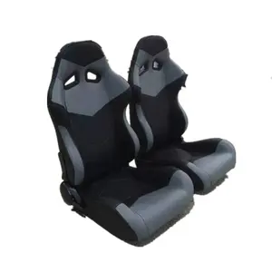 灰色 & 黑色PVC皮革配单滑块JBR1005运动赛车座椅标准CN;ZHE 1005灰色JBR