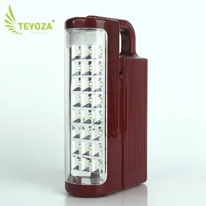 Luz de emergencia portátil led de energía solar con enchufe redondo - Product Image 1
