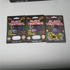 Hot Sell New Style Unterschied liches Design VIP Gold 69K Rhino Powder Capsule 3D-Karte für männliche Pulver Sexual Enhancement Pill - Product Image 1