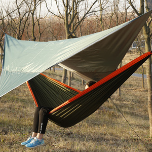 Woqi champing gấp dù để che nắng mưa bay lều với Võng với dây đai và lưới chống muỗi, xách tay không thấm nước Polyester mưa bay - Product Image 6