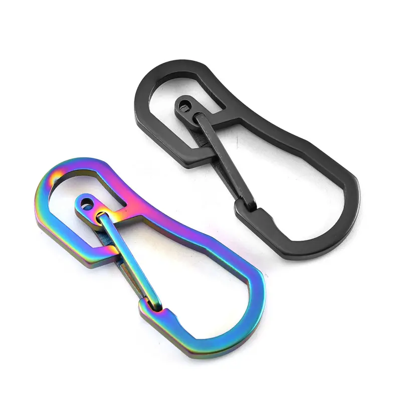 Creative seahorse titanium plating buckle multi-functional Outdoor equipment camping climbing hook stainless steel carabiner