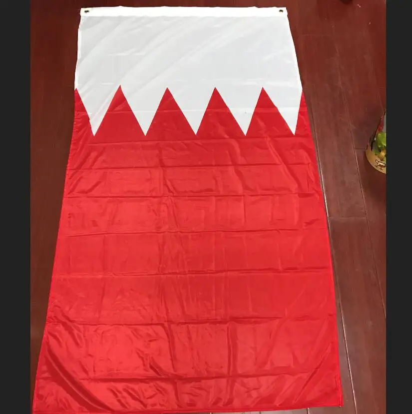 Bandiera del paese del bahrein in poliestere lavorato a maglia 110gsm con serigrafia personalizzata di alta qualità