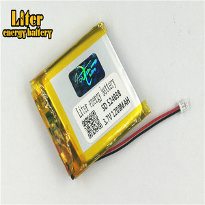 Plug 1.25-2 P 3.7 V 524038 1200 mah lipo battery Rechargeable solar li ion polymer lithium battery with PCM - Product Image 3