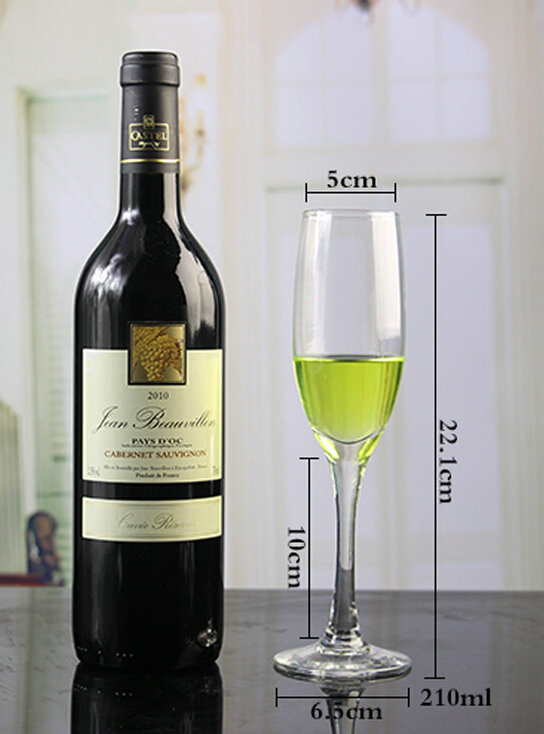 KCP-015 Cheers Champagne Glasses Flutes,Gift Set of 6, BPA-free, Dishwasher safe