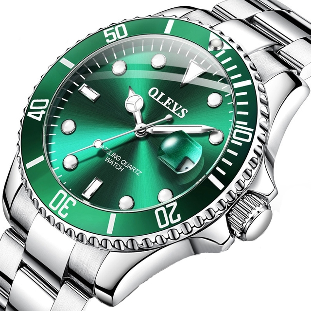Hot Selling OLEVS Watches 5885 Fashion Watch for Man 3ATM Waterproof Stainless Steel Strap Luminous Hands with Date Men's Clock