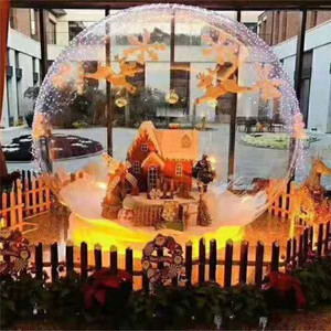 Outdoor Customized Color Inflatable Christmas <strong>Snowball</strong> 3m Diameter PVC Oxford with Air Blower for Events Snow Globe Display - Product Image 3