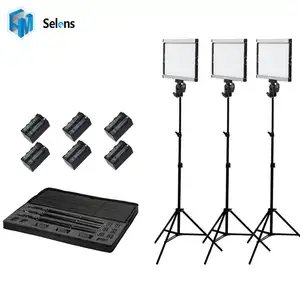 SELENS GE-500 Slim Dimmable 5600K Daylight LED Video Camera Light Panel Kit Set