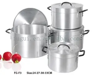 factory direct supplier satin finished cooking pot set 4pcs 24-27-30-33cm with Aluminium Cover