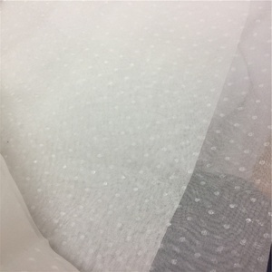 Tissu <span class=keywords><strong>organza</strong></span> en <span class=keywords><strong>soie</strong></span> pure 100% avec <span class=keywords><strong>soie</strong></span> translucide à pois pour robes de mariée - Product Image 4