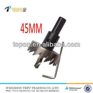 Sega a Tazza TOPON HSS 45MM W4/W9/M2 Materiale Acciaio/Rivestimento Sabbiato/Finitura Nichel/Titanio per Foratura Metalli - Product Image 4