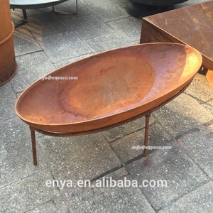 Çin tedarikçisi Metal Kadai stil doğal pas ağır su Firepit açık çelik derin çanak kase mangal demir ateş çukuru - Product Image 5