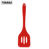 Ustensile de cuisine en silicone, spatule à fentes, 100% silicone de qualité alimentaire