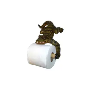 Grappige Alligator Hars Decoratieve Toiletrolhouder