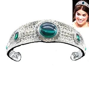 Princesa eugenie tiara reino unido coroa royal casamento verde esmeralda tiara