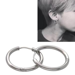 Fashion 316L Stainless Steel Steel <strong>Hinged</strong> Mens Womens <strong>Hoop</strong> <strong>Earrings</strong> - Product Image 4