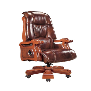 Chaise de <span class=keywords><strong>bureau</strong></span> de direction en cuir véritable moderne pour personnes en surpoids avec hauteur réglable - Product Image 4
