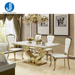 Mesa de Comedor de Mármol para 4 Personas, Juego de Mesa de Comedor para el Hogar - Product Image 2