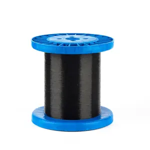 Cor preta e cinza do poliéster monofilamento fio 0.22mm 0.25mm em manga trançada