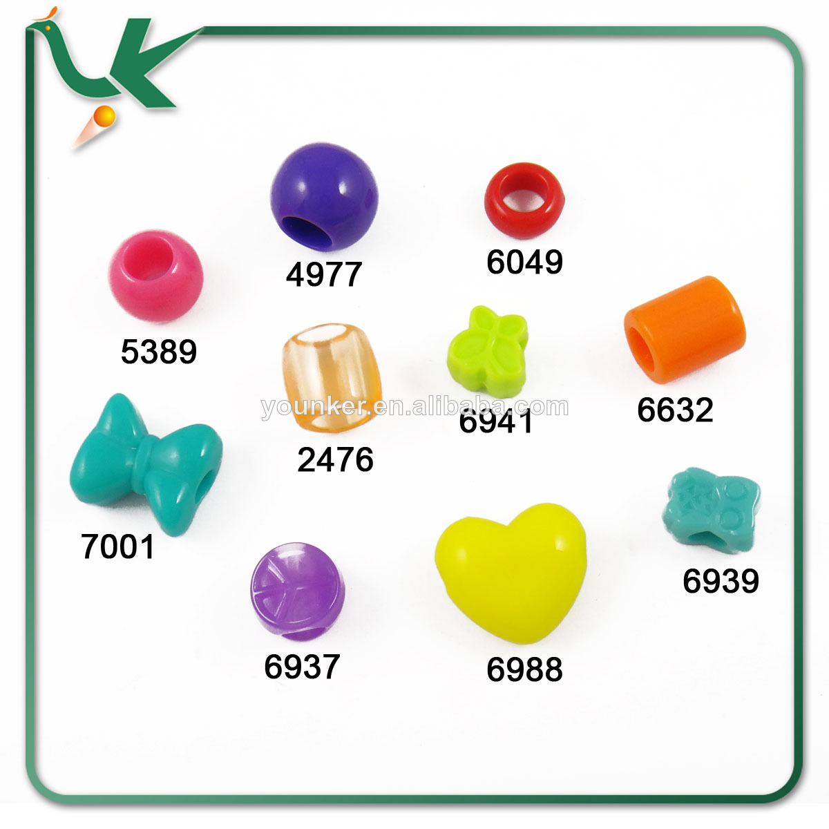 soild цвета большое отверстие пластиковыми шариками