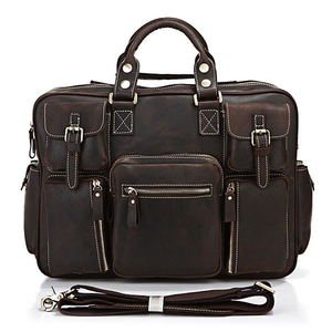 Di alta qualità primo strato di pelle di cavallo pazzo di cuoio reale della borsa degli uomini casuali di spalla degli uomini di borsa - Product Image 3