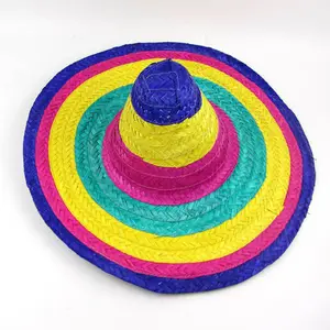 Vente chaude En Gros Femmes Large Bord Mexicain Sombrero Chapeaux De Paille