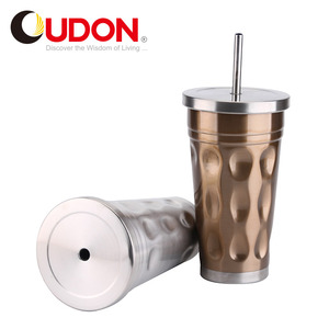 Ventes Directes d'usine Personnalisé 480 ml <span class=keywords><strong>À</strong></span> Double Paroi En Acier Inoxydable Voyage Tasse Avec Le Cube De Glace - Product Image 1