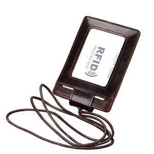 Porta Badge in Vera Pelle con Clip e Protezione RFID per Esposizioni e Carte <span class=keywords><strong>di</strong></span> Credito - Product Image 3