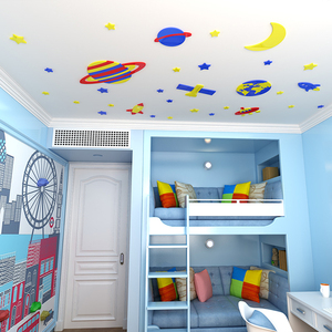 Universe Space Stickers Cartoon <strong>Star</strong> Children's Room Baby Room Decor Kindergarten Wall <strong>Decoration</strong> - Product Image 3