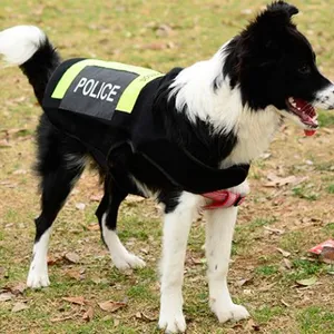 Veste réfléchissante pour chien, uniforme de grands chiots, vêtement de police pour animaux de compagnie