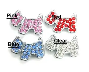 Wholesale stocked zinc alloy dog charms for DIY collar and jewelry making