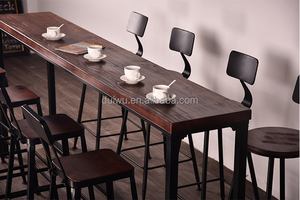Foshan shunde calidad asegurada madera maciza <span class=keywords><strong>larga</strong></span> estrecha y <span class=keywords><strong>alta</strong></span> <span class=keywords><strong>mesa</strong></span> de bar - Product Image 2