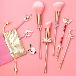 Jeu <span class=keywords><strong>en</strong></span> <span class=keywords><strong>ligne</strong></span> Power Foundation Cosmetics Kit cheveux synthétiques doux roses Pro 8 pcs/Set Magic Girl Pinceaux <span class=keywords><strong>de</strong></span> <span class=keywords><strong>maquillage</strong></span> <span class=keywords><strong>en</strong></span> métal - Product Image 3