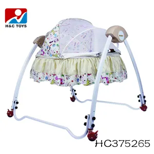 Çin'de yapılan yeni doğan yüksek kaliteli HC375265 ile katlanabilir elektrikli bebek salıncak yatağı yatak