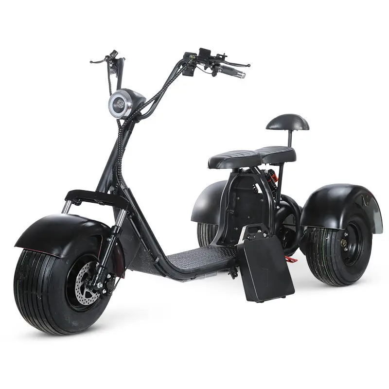 hot selling 3 wheel electric scooter Good cost performance three wheel bicycle with 2 seat Lithium battery electric scooter