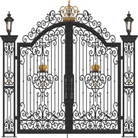 Levao — abonnement d'argent 500 $, design de porte en fer forgé