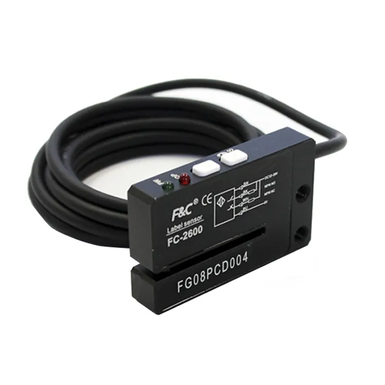 High Speed Paper Label Photo Sensor FC-2600 Button Setting Light/Dark Economic Labeling Machine Or Packing Machine Sensor