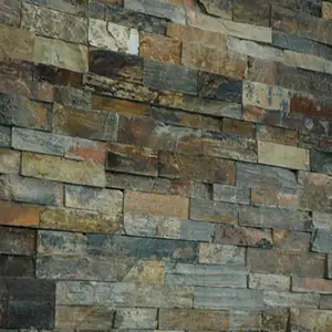 廉价的天然生锈石板外墙大理石砌面石墙