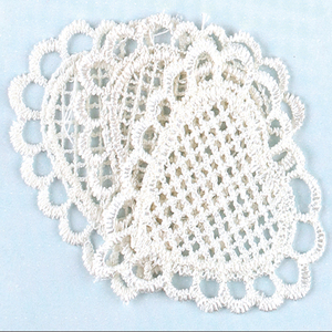 Artisanat au <span class=keywords><strong>crochet</strong></span> DIY, dentelle en forme de cœur, nappe en coton blanc pour la décoration de fête - Product Image 1