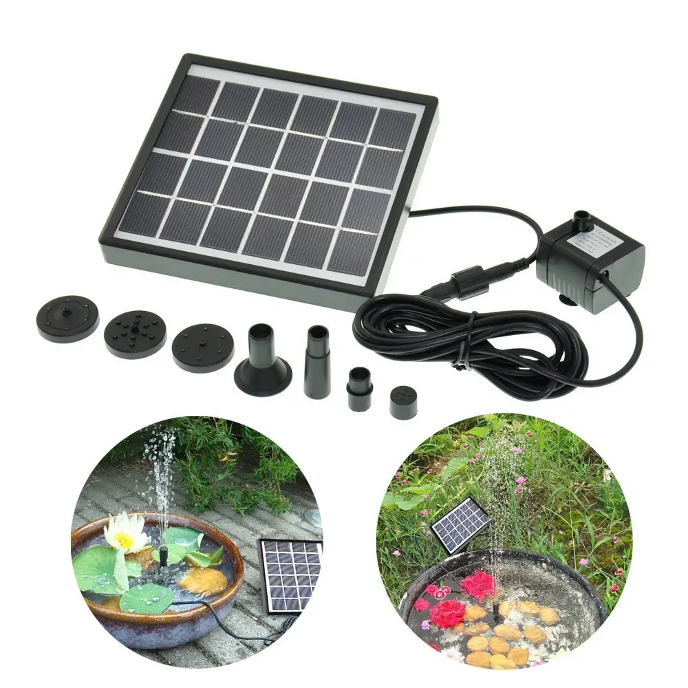 Kit de riego de Fuente Solar, bomba de energía Solar para piscina,  estanque, cascada sumergible al aire libre, Panel Solar flotante, fuente de  agua para jardín