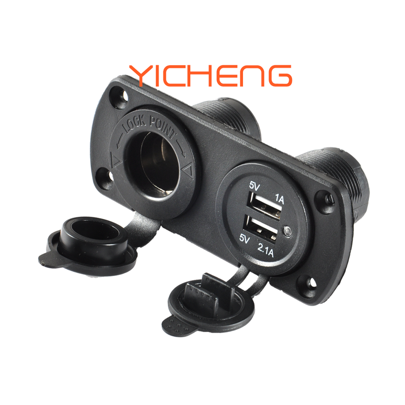 DC 12V 24V Dual USB Panel
