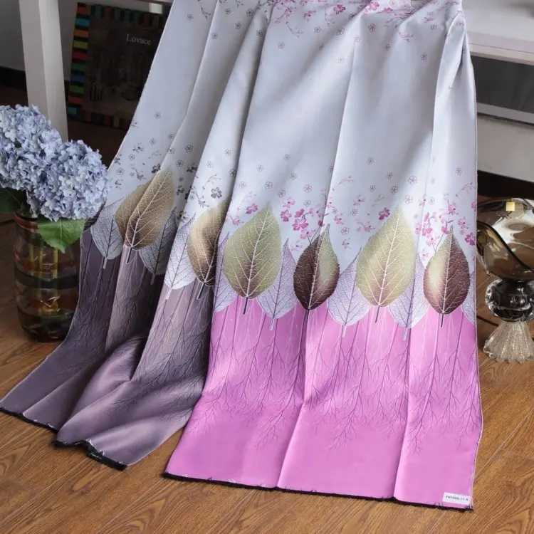 Professional manufacture Window Elegant big flower print fabric