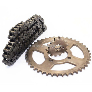 Set Catena e Corona per Moto AX100 in Acciaio 45, Corona 428-42T/14T - Product Image 3