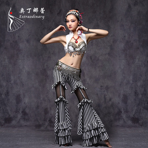 Hoge Kwaliteit Professionele Tribal Buikdans Kostuum Pakistaanse Materiaal Danser Outfits