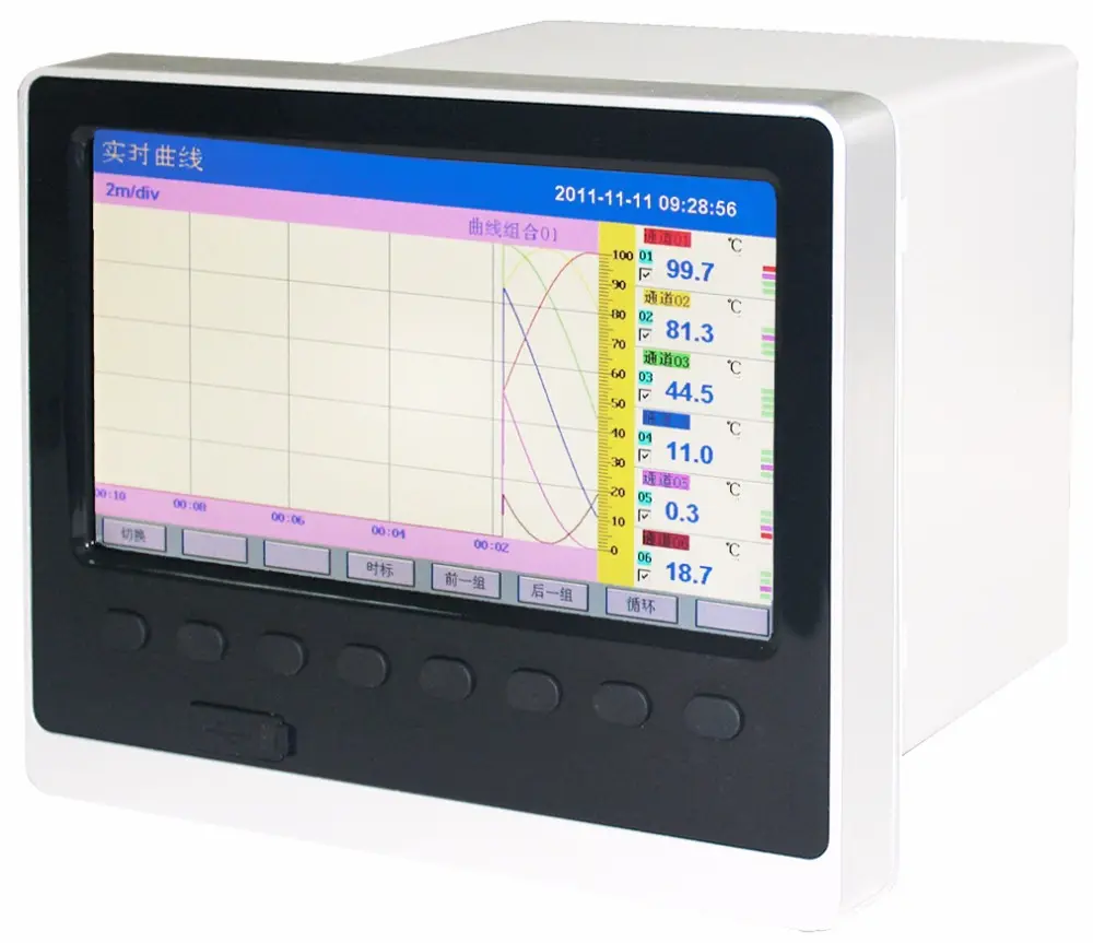 48 Kanalen Kleurrijke Display Papierloze Temperatuur Controller Recorder Rs 485 Data Logger