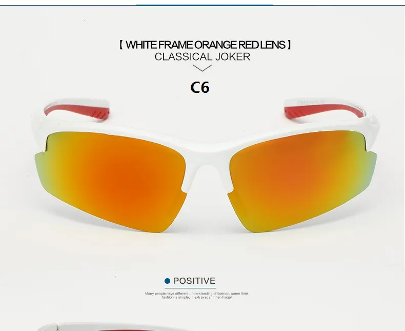 Superhot Nieuwe Stijl 6 Kleur Cirkel Shades Lage Prijs UV400 Oversized Bike Sport Zonnebril Gepolariseerde Logo Afdrukken 104213