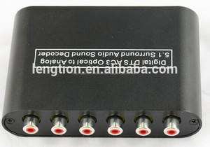 Dts digital de fibra óptica de audio a 5.1/2.1 canal analógico estéreo rca 6 convertidor de cine en casa - Product Image 3